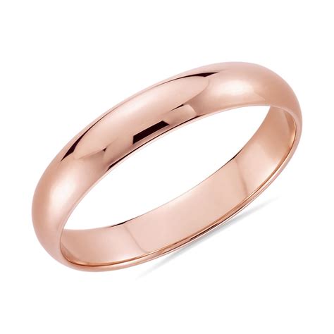 10k rose gold wedding band|4mm 10k gold wedding band.